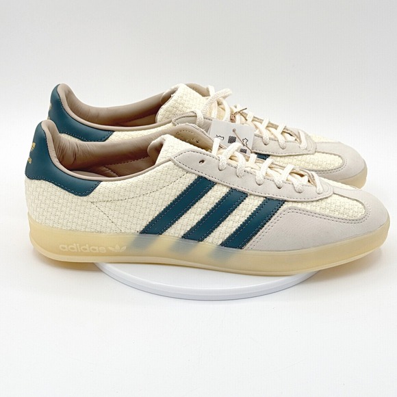 adidas Other - Adidas Gazelle Indoor / Size 13 Men / Woven Cream White Teal JR3837 - NEW